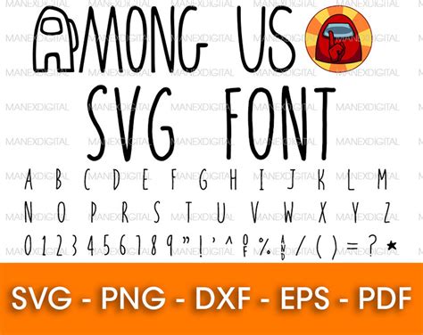 Among Us Font SVG Vector among us font svg among us | Etsy