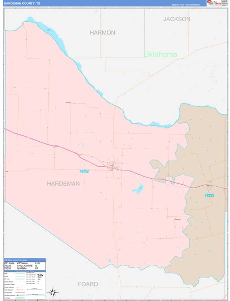 Hardeman County, TX Wall Map Color Cast Style by MarketMAPS - MapSales