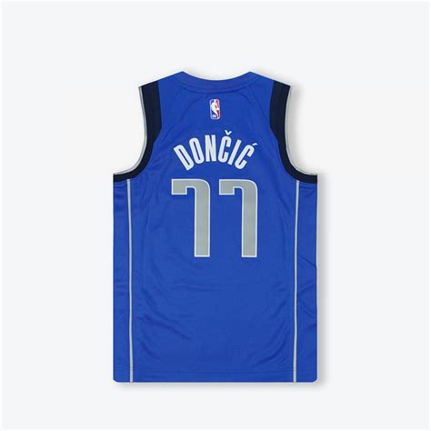 Luka Doncic Dallas Mavericks Icon Edition Youth Swingman Jersey - Blue - Throwback