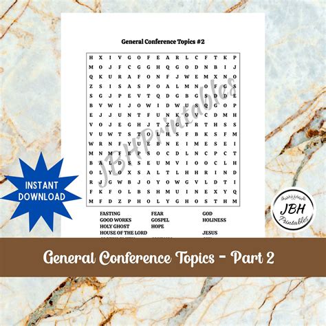 LDS General Conference Word Searches, LDS Printables, Seminary, LDS Gospel Topics, Latter Day ...