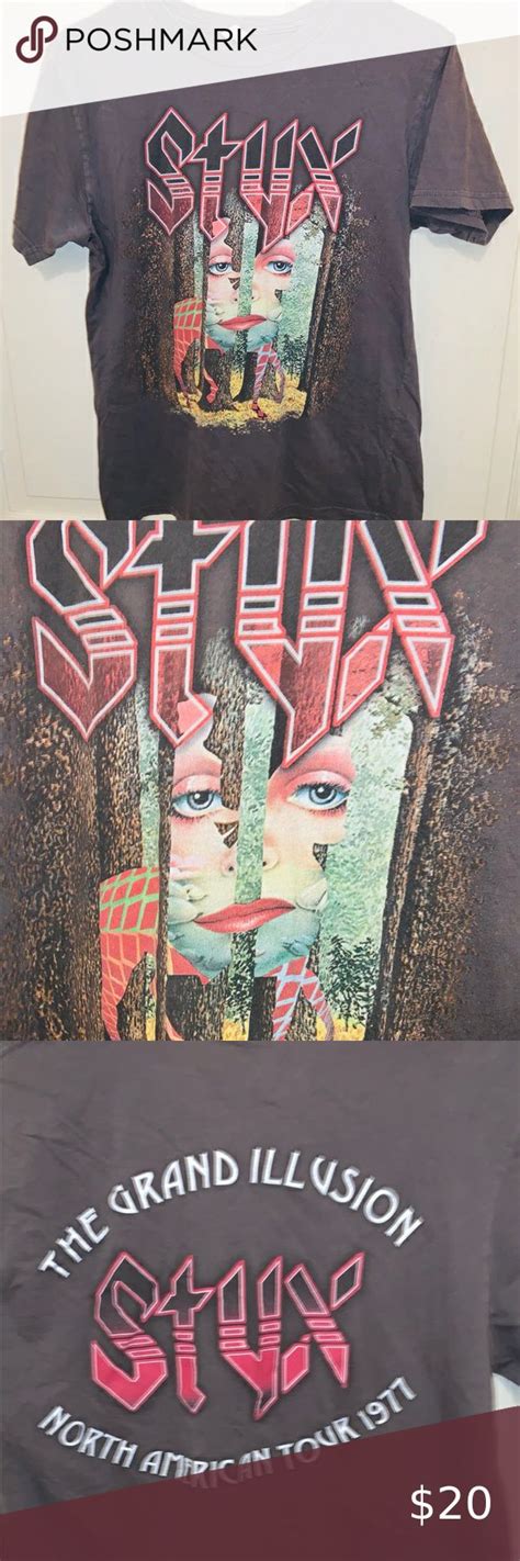 Styx 1977 The Grand Illusion Tour T-Shirt M | Tour t shirts, Shirts ...