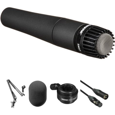 Shure SM57-LC Dynamic Vocal Microphone Broadcaster Kit B&H