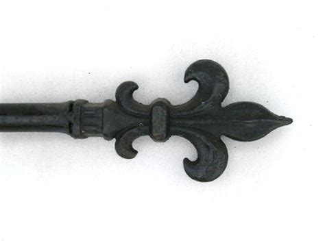 Cast Curtain Pole End As Fleur-De-Lys - Forged Ironmongery