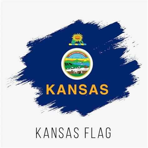 Premium Vector | Usa state kansas vector flag design template. kansas flag for independence day ...