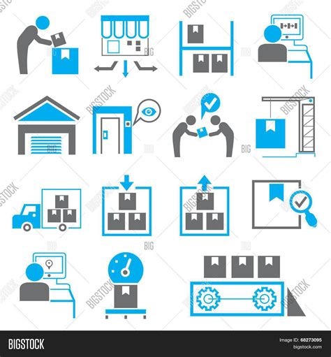 Manufacturing Icons Vector & Photo (Free Trial) | Bigstock