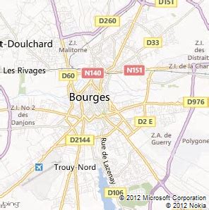 Bourges Map - France