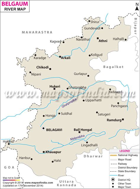 Belgaum River Map