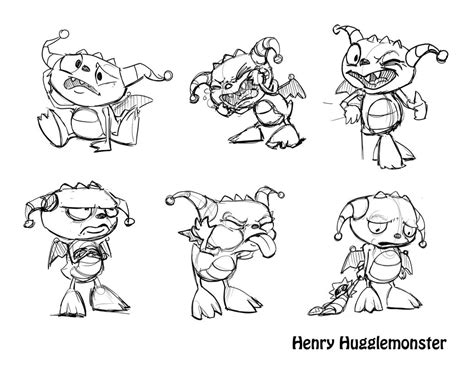 Henry Hugglemonster Coloring Pages