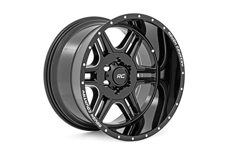 Rough Country 92 Series Wheel | Machined One-Piece | Gloss Black ...