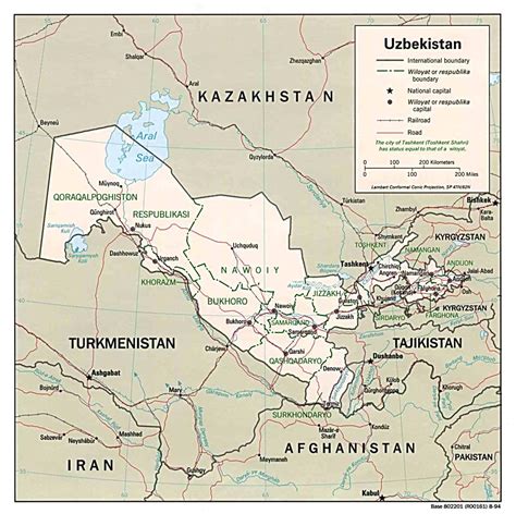 Uzbekistan map and surrounding countries - Map Uzbekistan surrounding ...