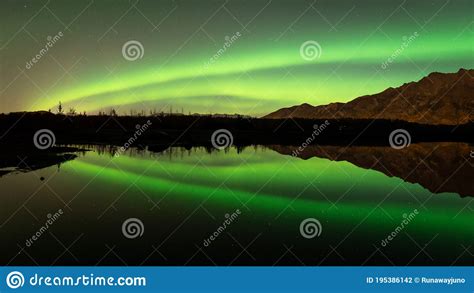 Northern Lights in Anchorage, Alaska Stock Photo - Image of fall, green ...