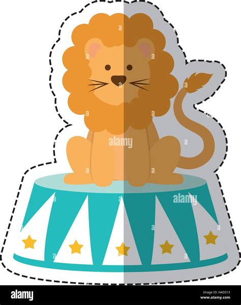 Circus lion cartoon Stock Vector Image & Art - Alamy