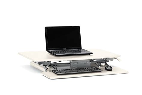 Desktop Riser with Keyboard Tray, White by HON