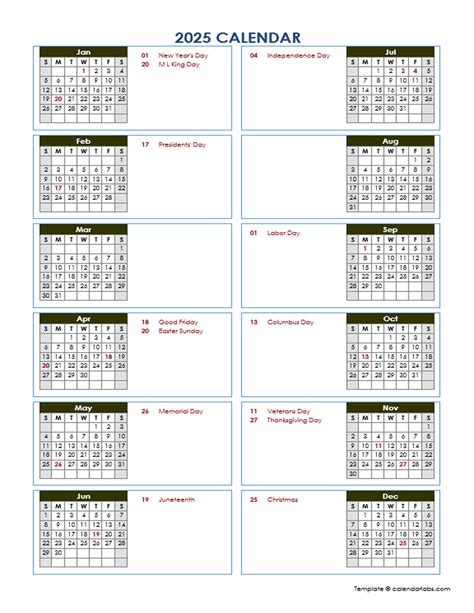 2025 Calendar Template Vertical Scaling Meaning - Samm Acleod