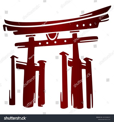 Japanese Torii Gate Vector Illustration Symbol Stock Vector (Royalty Free) 2233198327 | Shutterstock