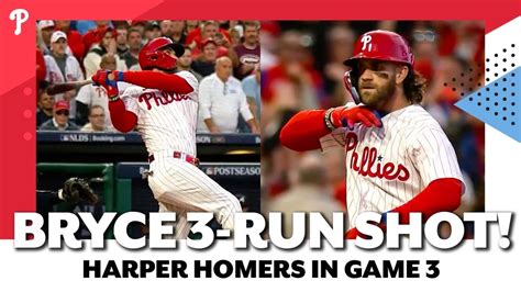 THERE GOES THAT MAN, AGAIN! BRYCE HARPER 3-RUN, SECOND DECK HOME RUN ...