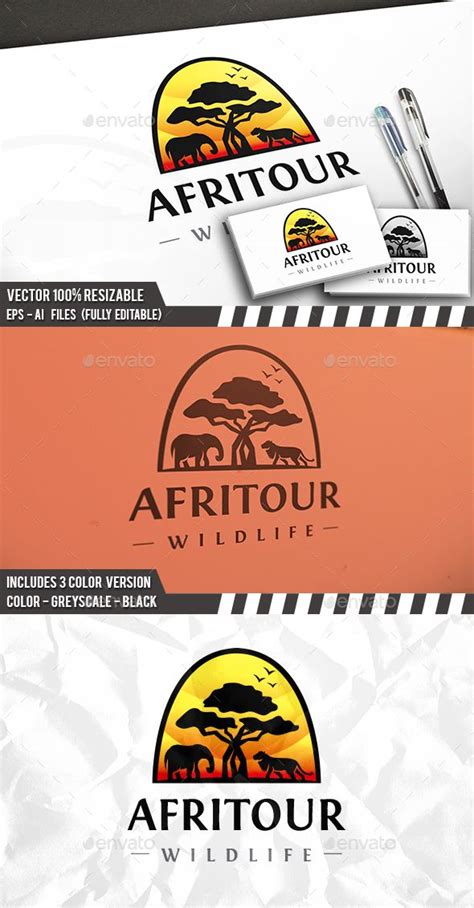 Africa Landscape Logo | Pet logo design, ? logo, Africa