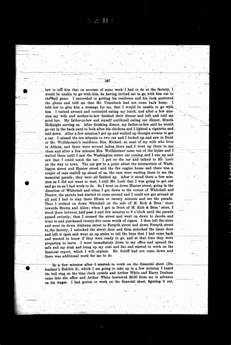 The Complete Leo Frank Trial Statement Delivered On August 18, 1913, Between 2:15 p.m. and 6:00 ...