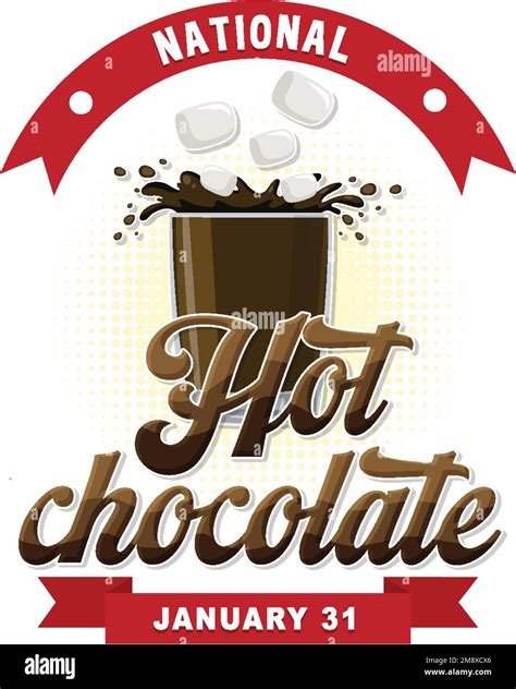 National Hot Chocolate Day Banner Design illustration Stock Vector ...