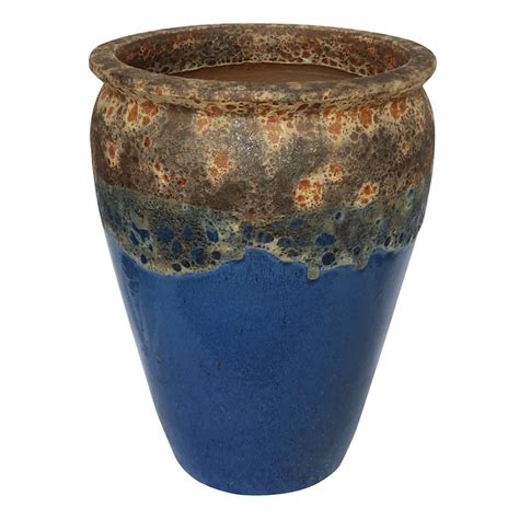Acadia Petrol Blue Ceramic Planter, Large | Ceramic planters, Large ...