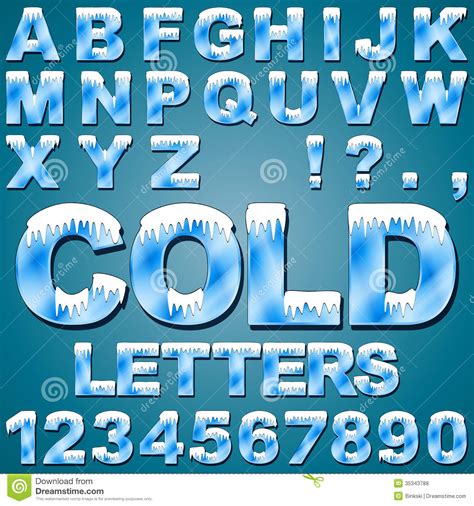 17 The Word On It With Ice Or Snow Cold Fonts Images - Embroidery Patterns, Word Ice in ...