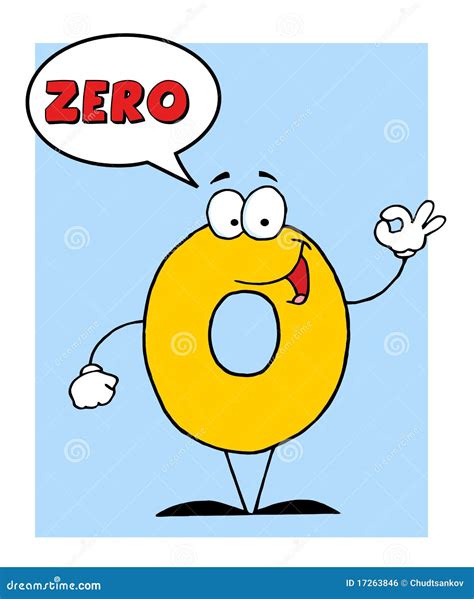 Number 0 Zero Guy With Speech Bubble Royalty Free Stock Image - Image ...