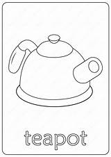 Coloring Teapot Tea Colouring Cup Pages Teacup Pot Template Clipart  sketch template