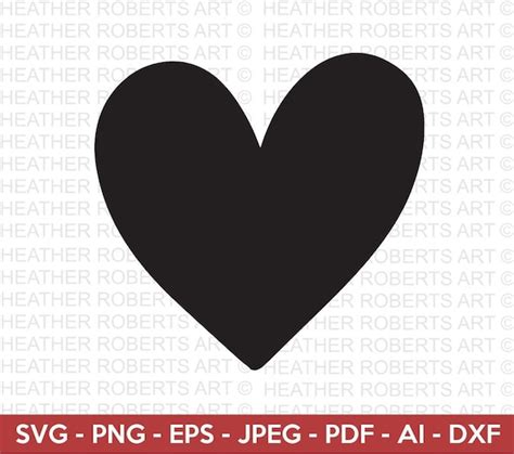 Black Heart Svg Heart SVG Sketch Hand-drawn Heart Svg - Etsy