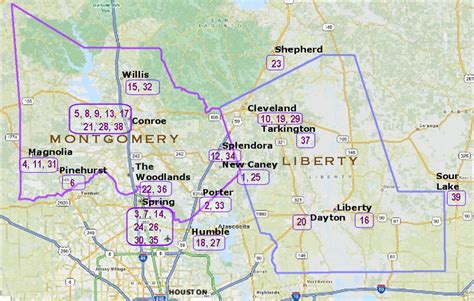 Montgomery County Texas Map