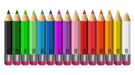 Colored pencils isolated 1269654 Vector Art at Vecteezy