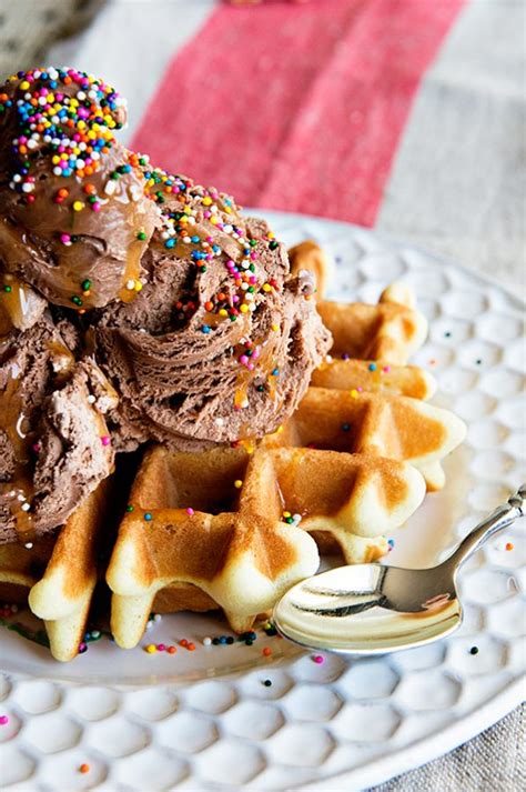 Homemade Dessert Waffles Recipe for Sundaes