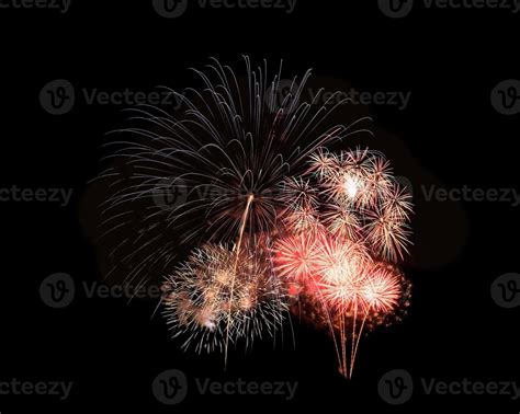 Abstract festive colorful fireworks explosion on black background 2564363 Stock Photo at Vecteezy