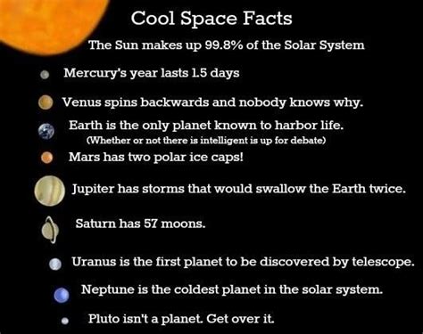 Very basic facts about our solar system. You can start teaching children simple facts and data ...