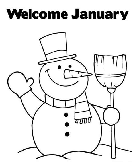 January Winter Coloring Pages Coloring Pages