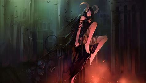 Anime Demon girl dark horror blood black HD wallpaper | Pxfuel