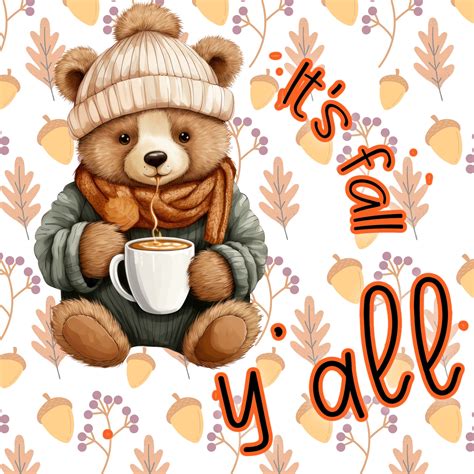 Teddy Bear Fall Illustration Free Stock Photo - Public Domain Pictures