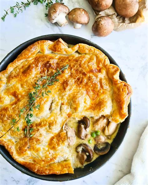 Chicken and Mushroom Pie - Casually Peckish