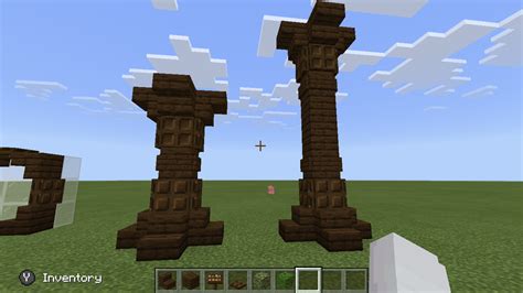 My pillar design for dark oak | Pillar design, Minecraft decorations, Minecraft projects