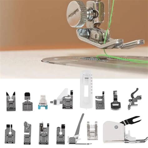 15Pcs Presser Foot for Brother Janome Singer Multifunctional Sewing Machine Accessories Kit-in ...