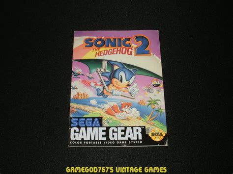 Sonic the Hedgehog 2 - Sega Game Gear - 1992 Manual Only