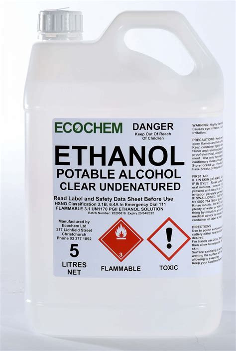 Ethanol 96% - Ecochem - Cleaning Products