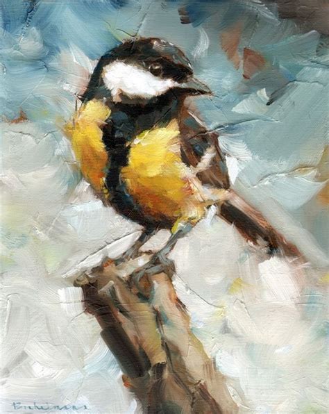 Dorus Brekelmans – Koolmees #OilPaintingBirds | Bird paintings on ...