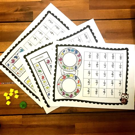 FREE No Prep Printable Fraction Games