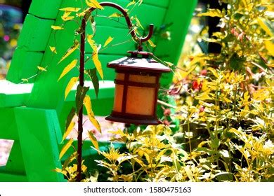 Garden Lamp Rustic Garden Lamp Among Stock Photo 1580475163 | Shutterstock