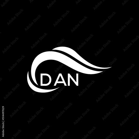 DAN letter logo. DAN best black ground vector image. DAN letter logo ...