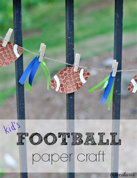 Kid's Football Paper Craft - Sugar Bee Crafts