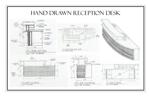 Portfolio by Carolann Bond at Coroflot.com Reception Desk Layout, Reception Desk Drawing ...