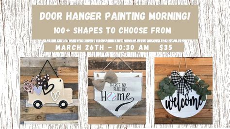 Door Hanger Class | The Makery, Omaha, NE | March 26, 2022