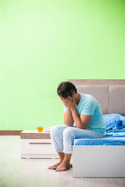 The Man Suffering from Sleeping Disorder and Insomnia Stock Image - Image of pain, awake: 129701995