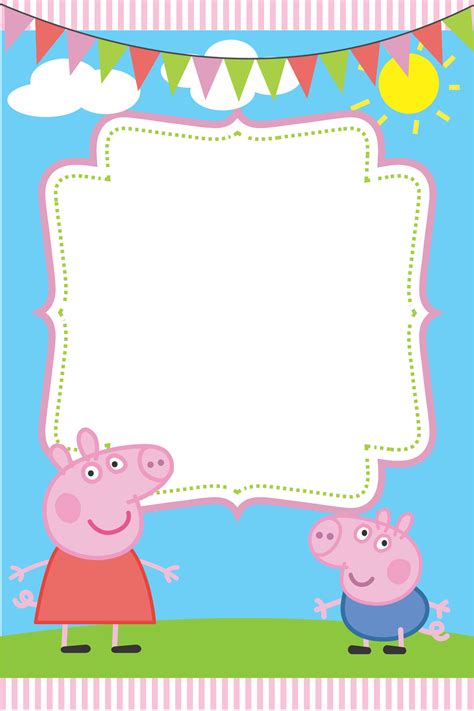 Convite Peppa Pig ! Prontos para editar e imprimir! | Peppa pig invitations, Peppa pig birthday ...